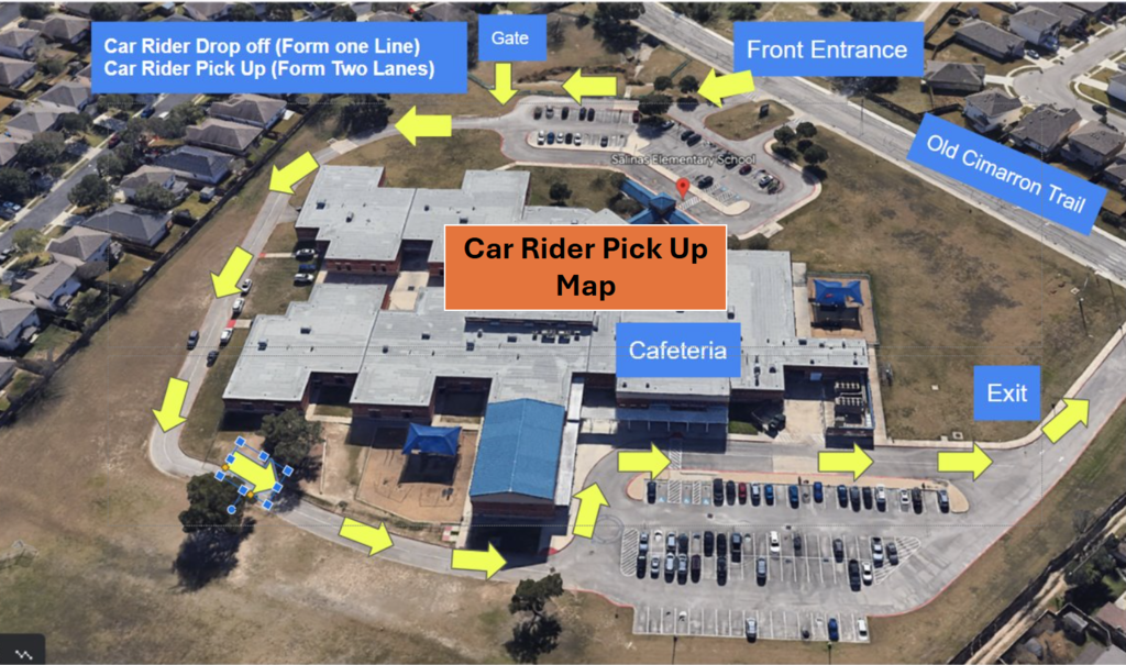 Car Rider Pick Up Map