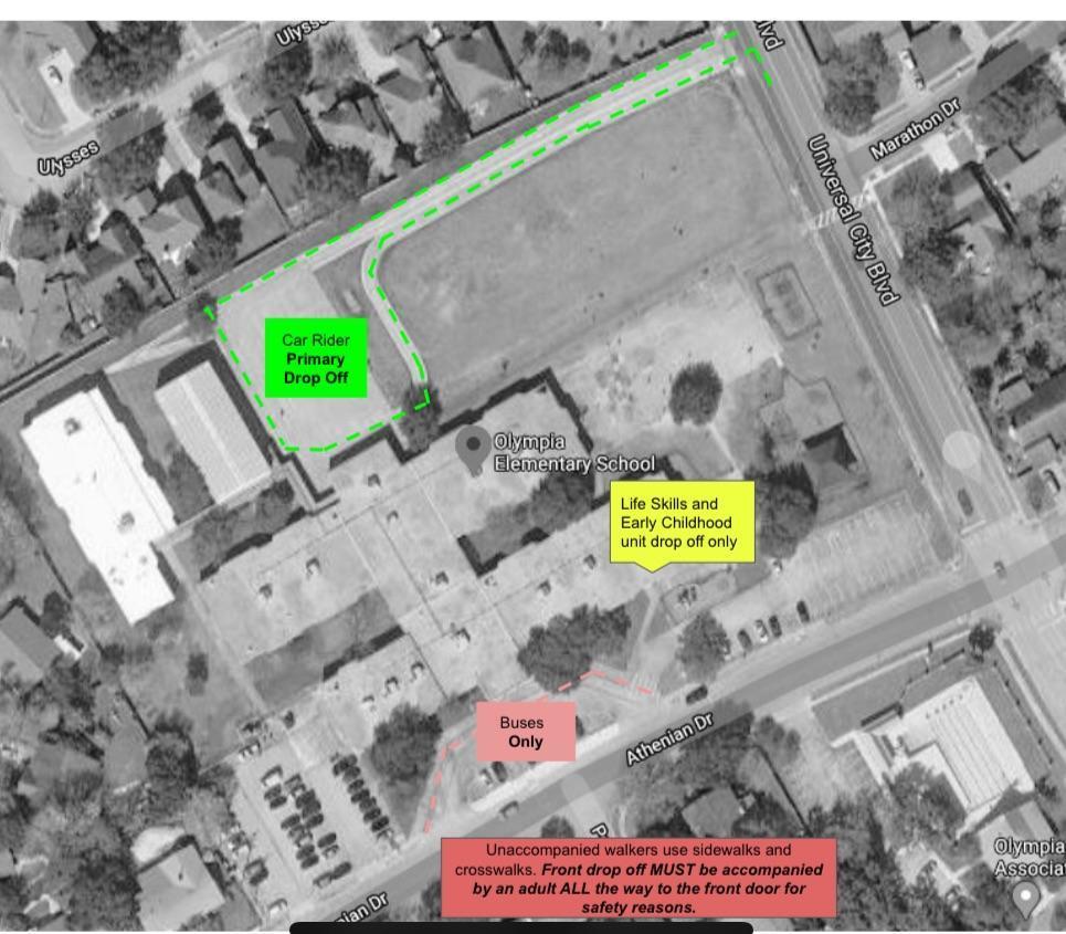 Map of Drop Off Areas