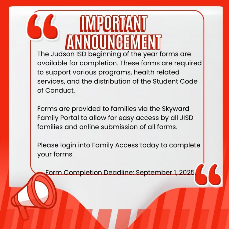 important announcement