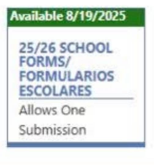 School Forms regarding SB12