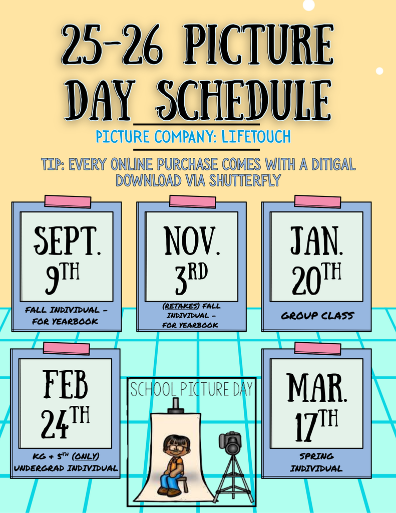 Picture Day Schedule