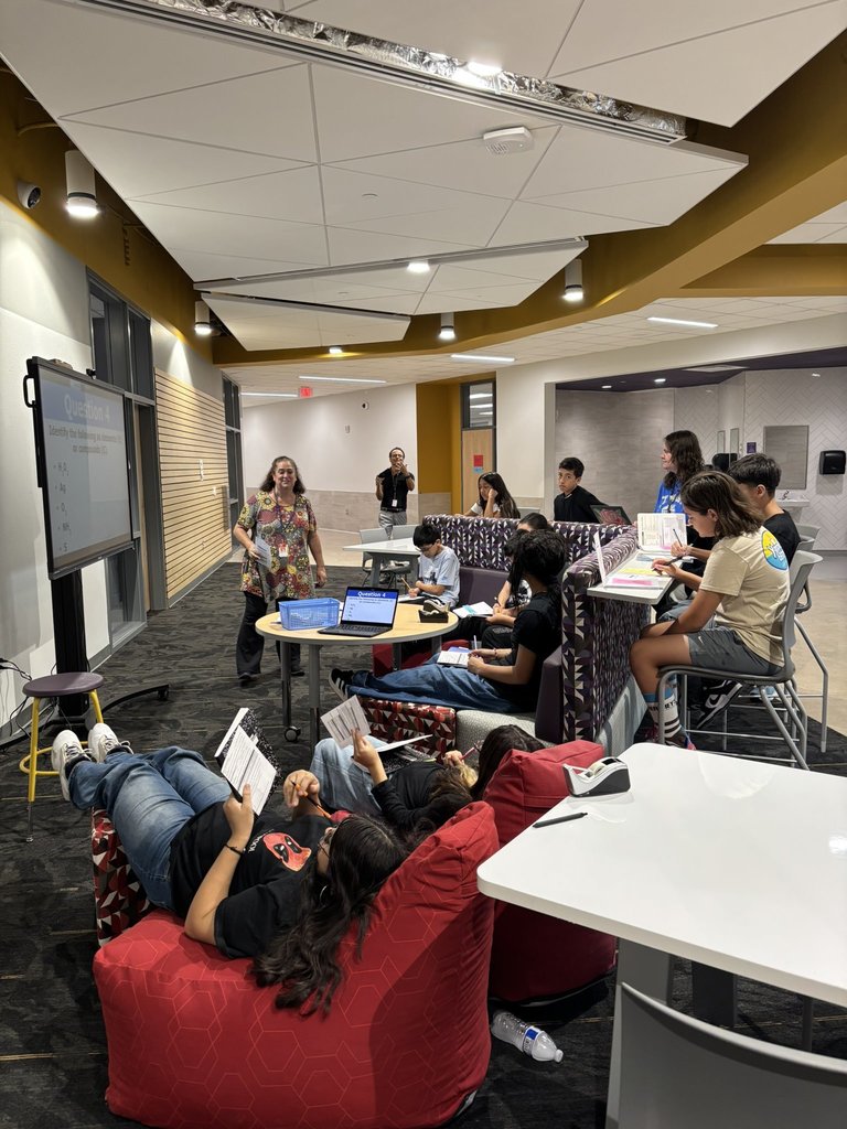 Students learning in a classroom