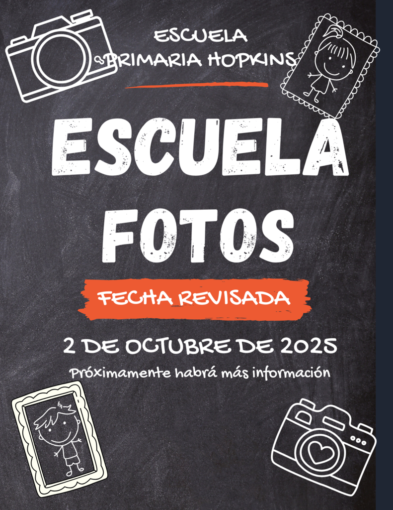 Revised date for Fall Individual School Pictures. October 2, 2025