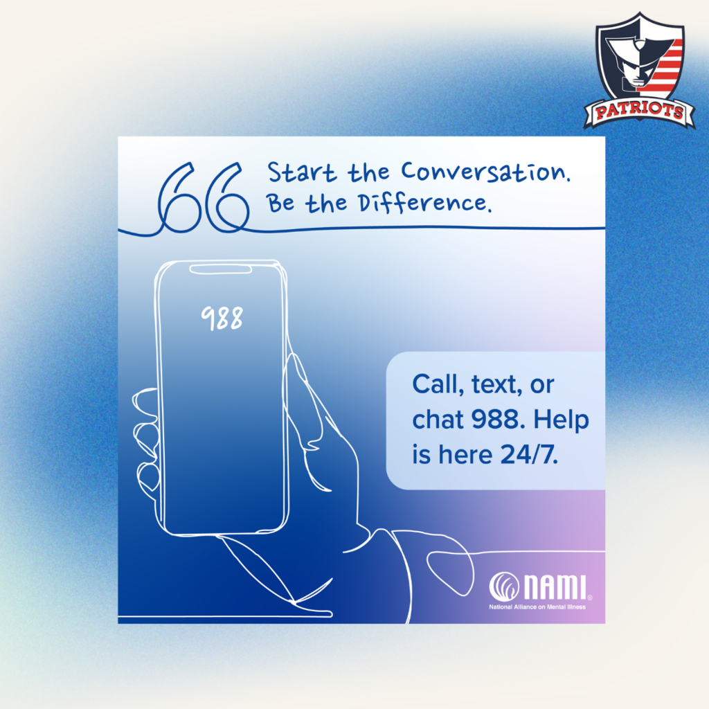 sketch of mobile phone with 988 on screen