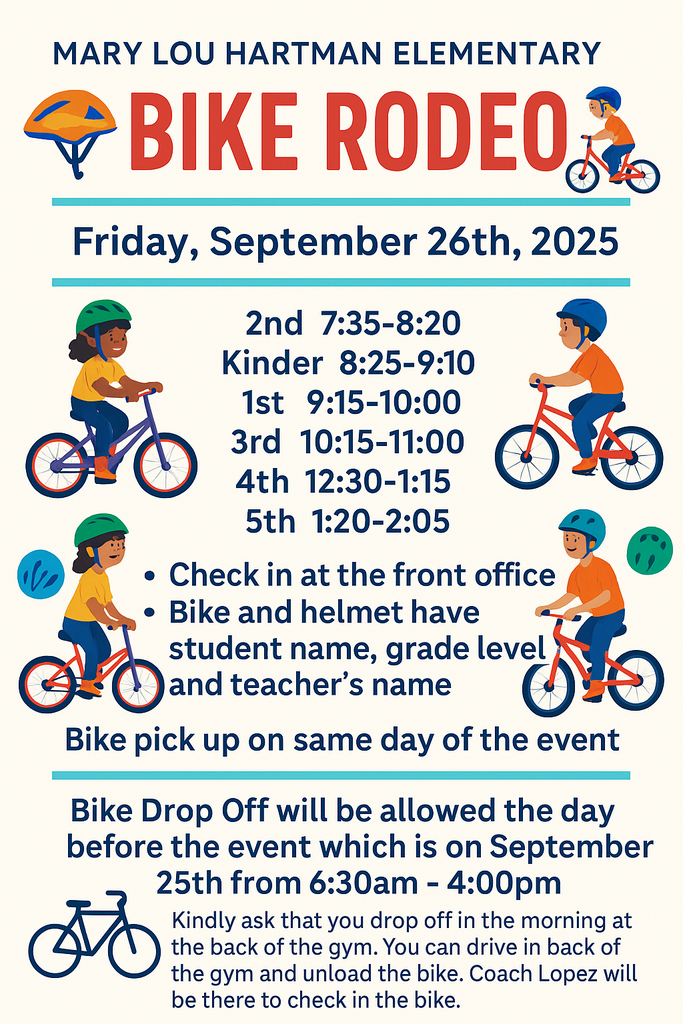 Bike rodeo flyer 25’