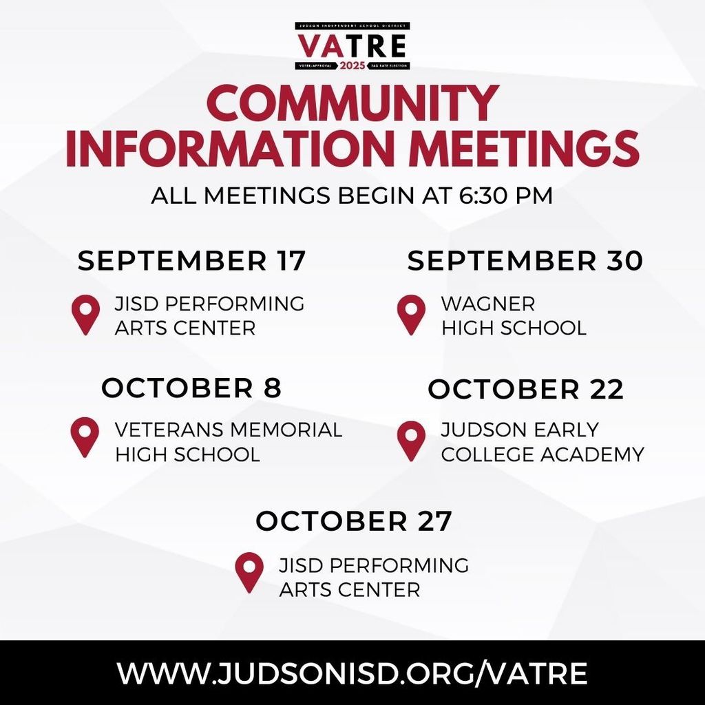 Graphic with Community Forum Dates