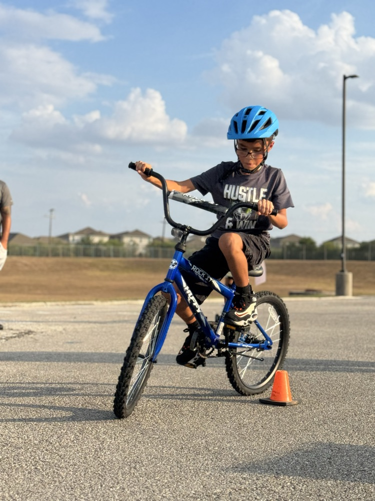 student on bike