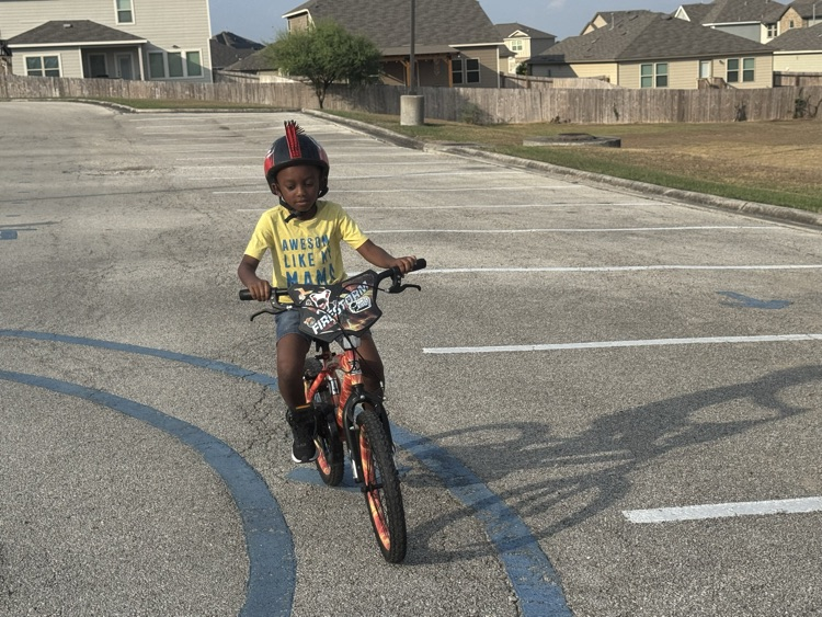 student on bike