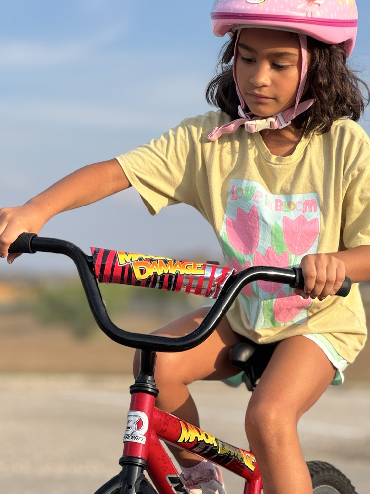 student on bike