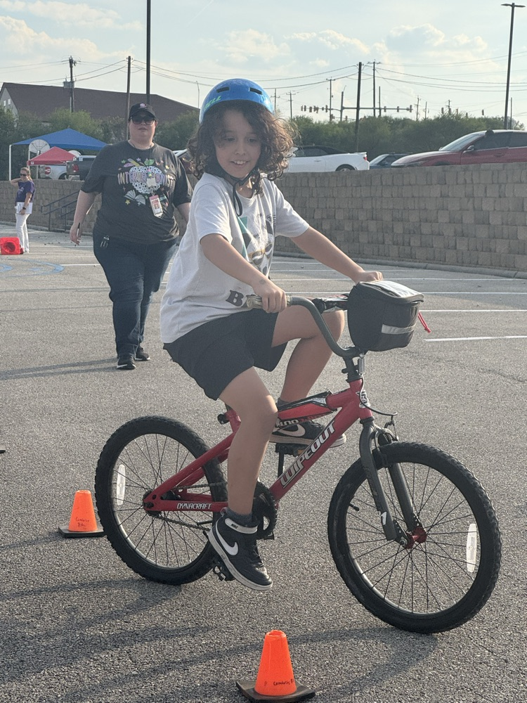 student on bike