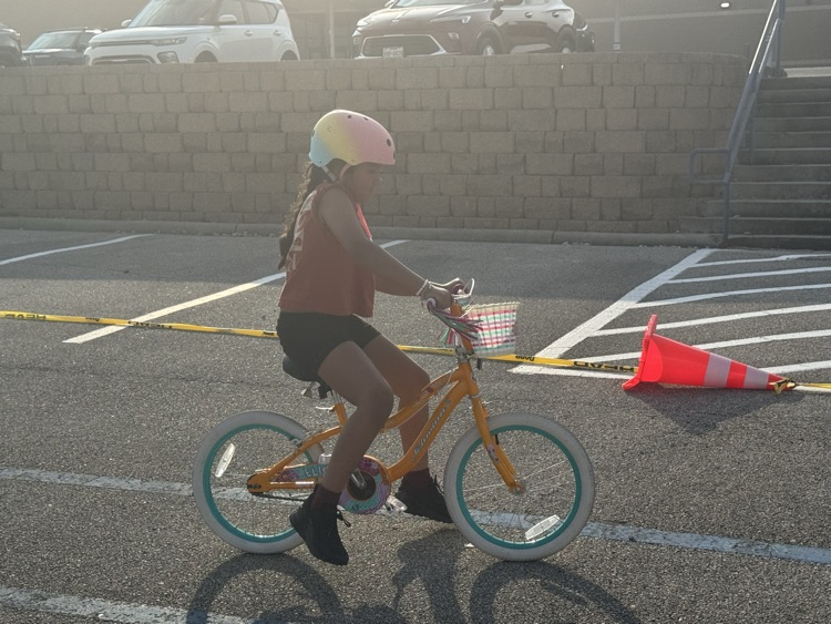 student on bike
