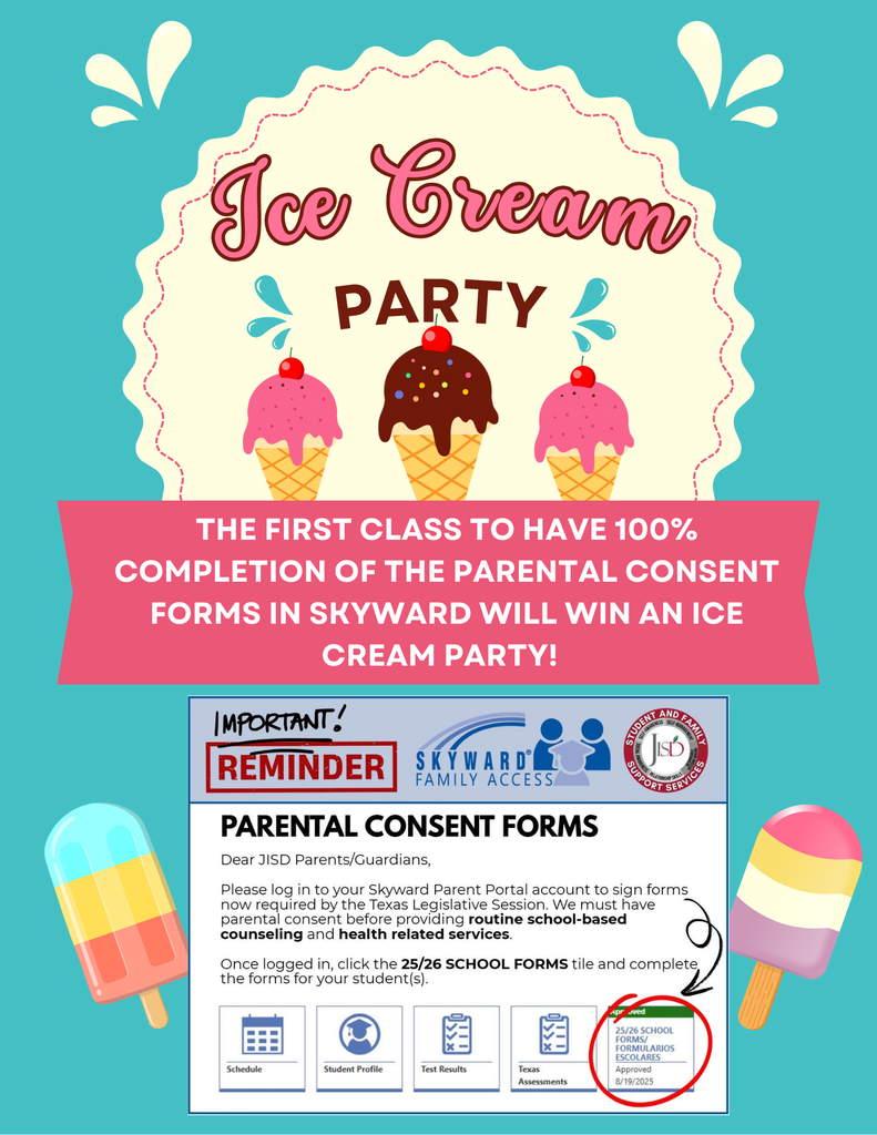Blue And White Illustrative Ice Cream Social Flyer