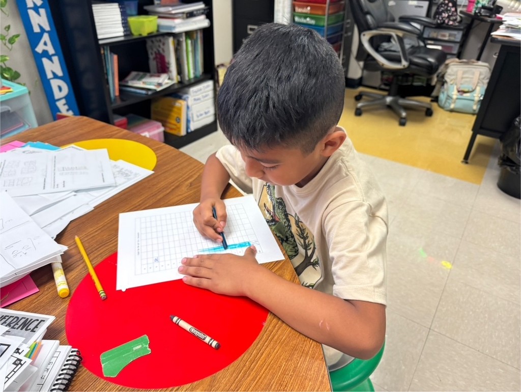 student graphing his scores