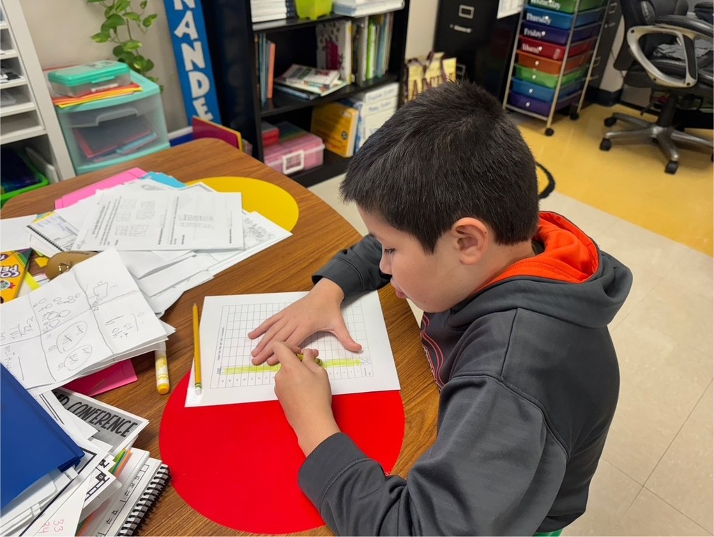 student graphing their scores