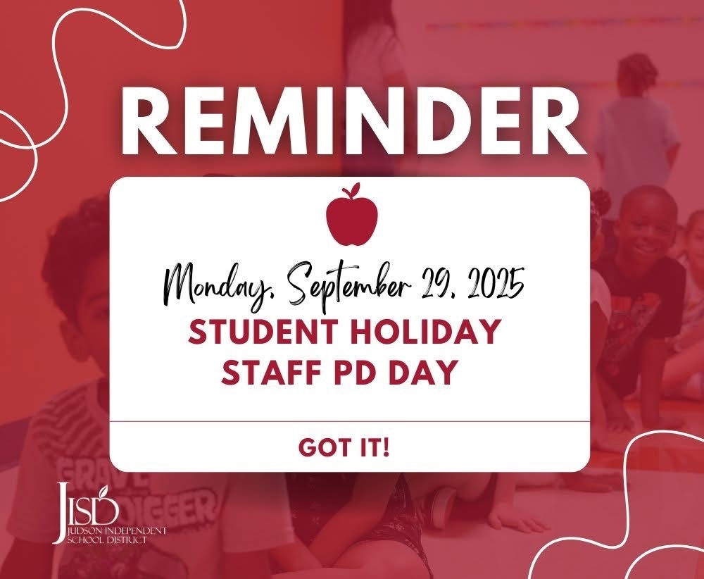 Reminder Student Holiday