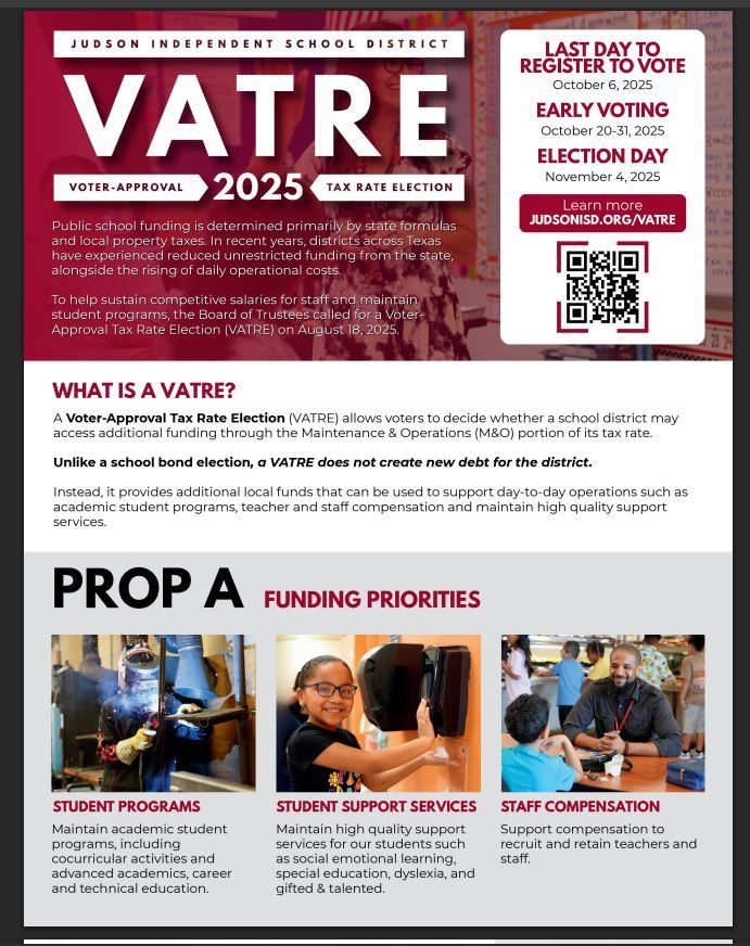 Judson ISD VATRE Information 