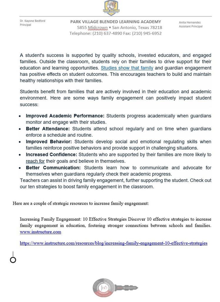 Family Engagement Letter