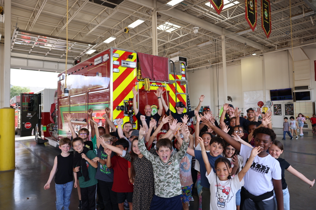 Group of students at the Fire Department 