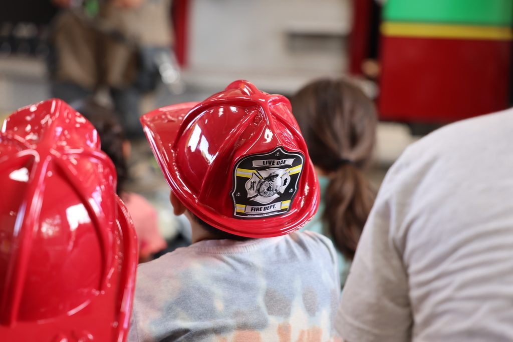 Group of students at the Fire Department 