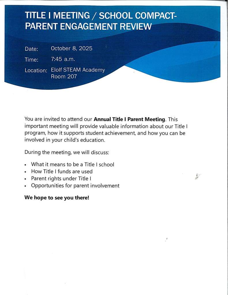 Campus Site-Based Committee Meeting Flyer