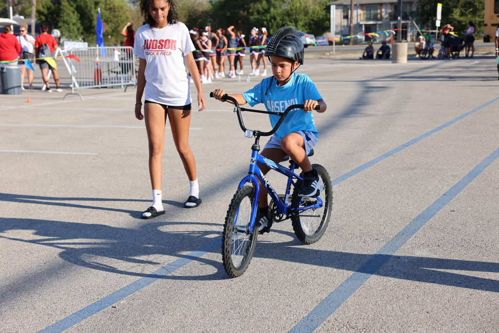 Student riding a bike 