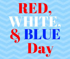 red white blue