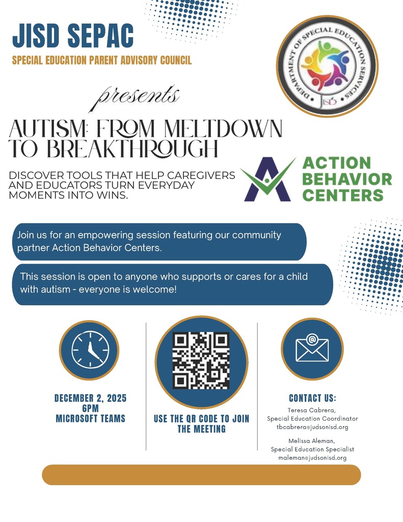 JISD SEPAC meeting - Autism: From meltdown to breakthrough