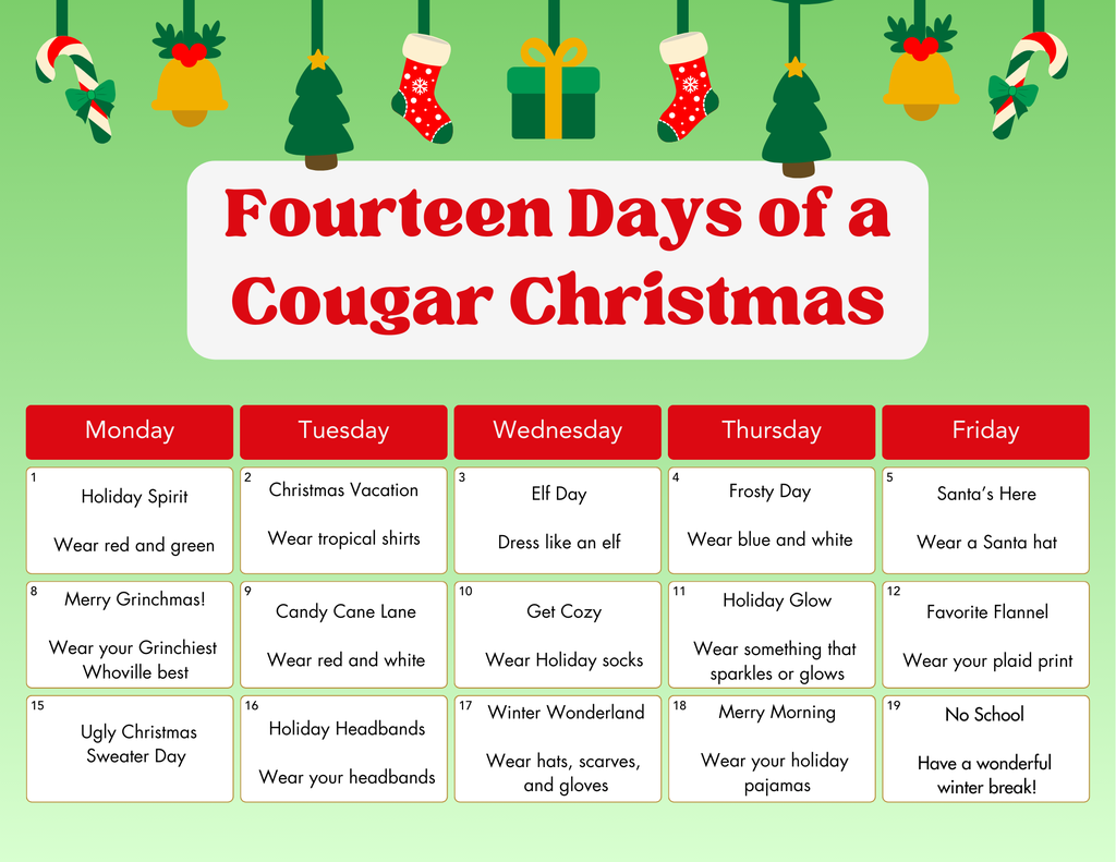 Holiday Dress Up Days (11 x 8