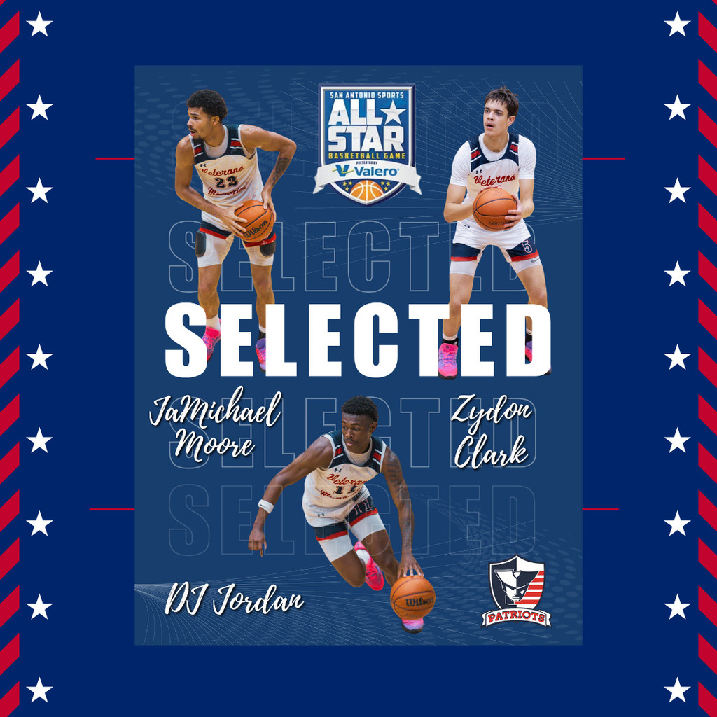 Graphic showing Veterans Memorial High School basketball players selected for the San Antonio All-Star Game.
