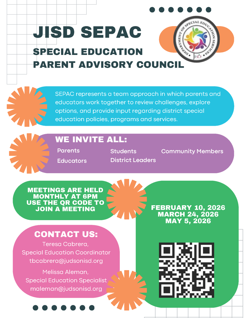 SEPAC flyer with QR Code.