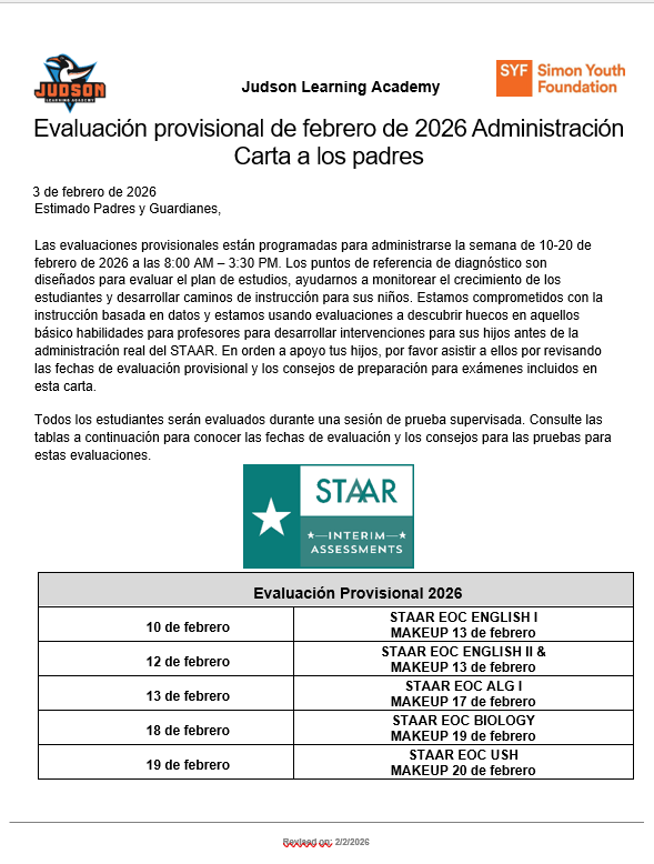 JLA Examen de Interim febrero 2026