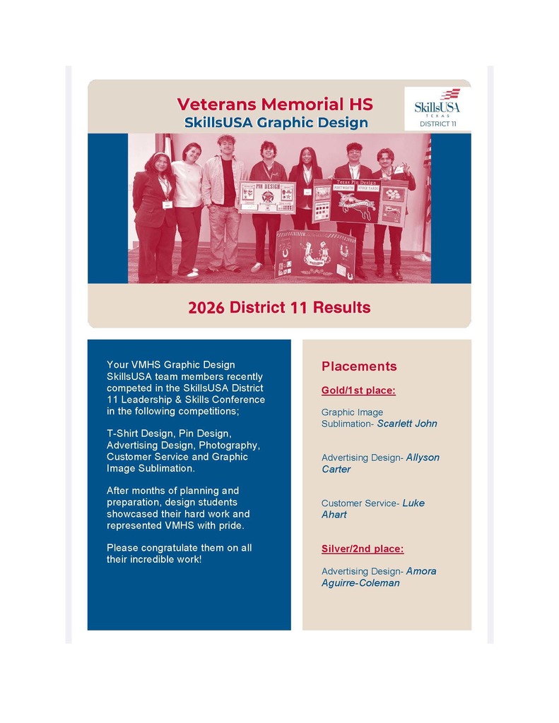 Skills USA student winners