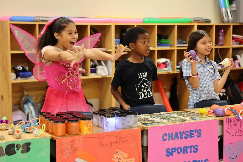 Students happy at a campus wide shopping event