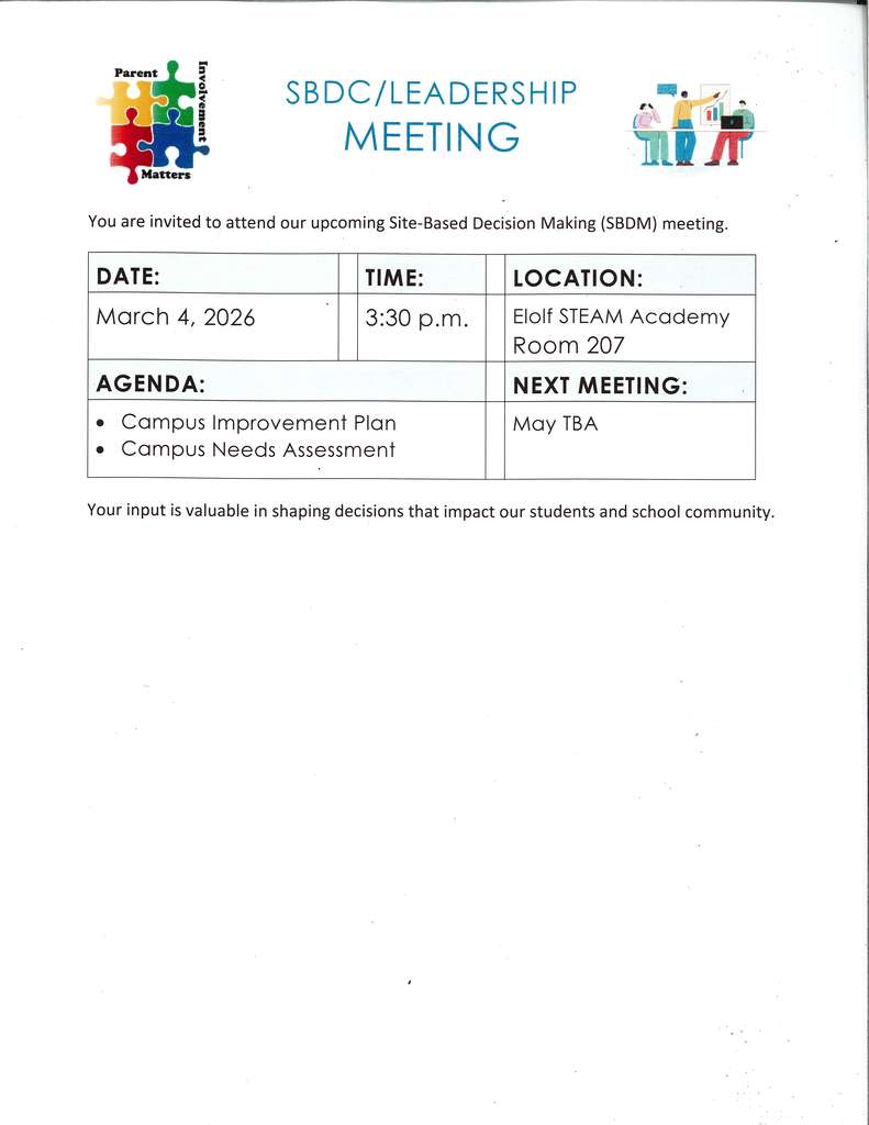 March Site-based Meeting