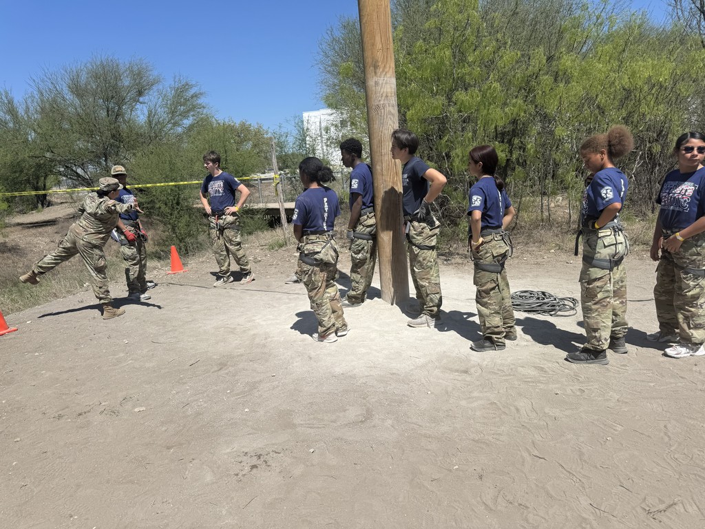 JROTC cadets receive instruction on the rappelling course