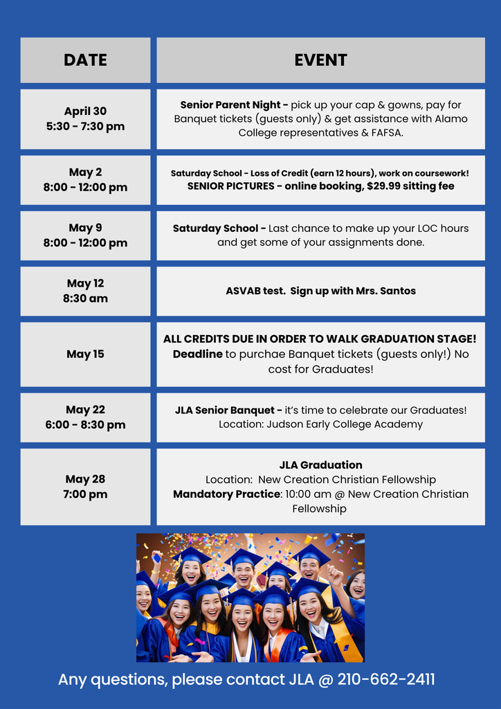 JLA Spring Timeline pg 2