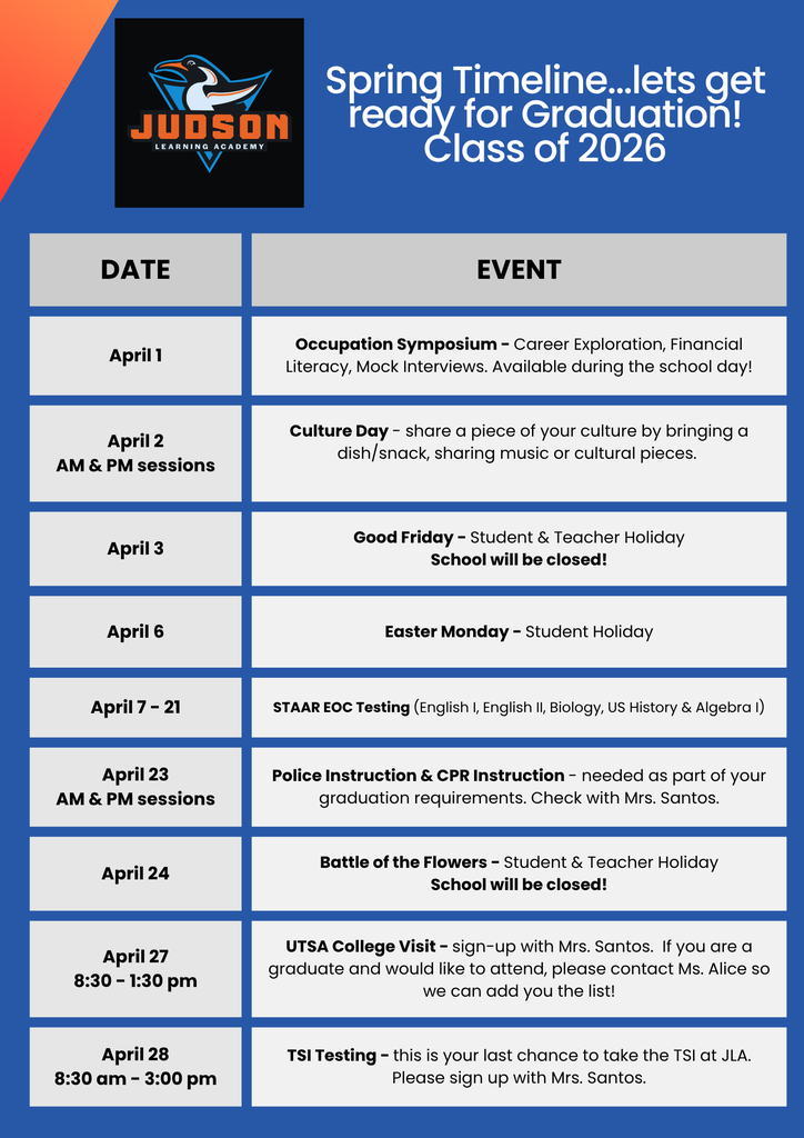 JLA Spring Timeline pg 1