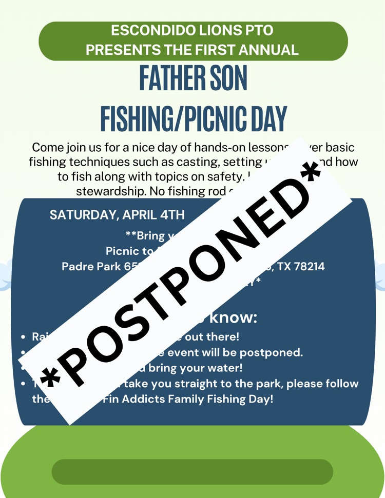 Father son fishing postponed 
