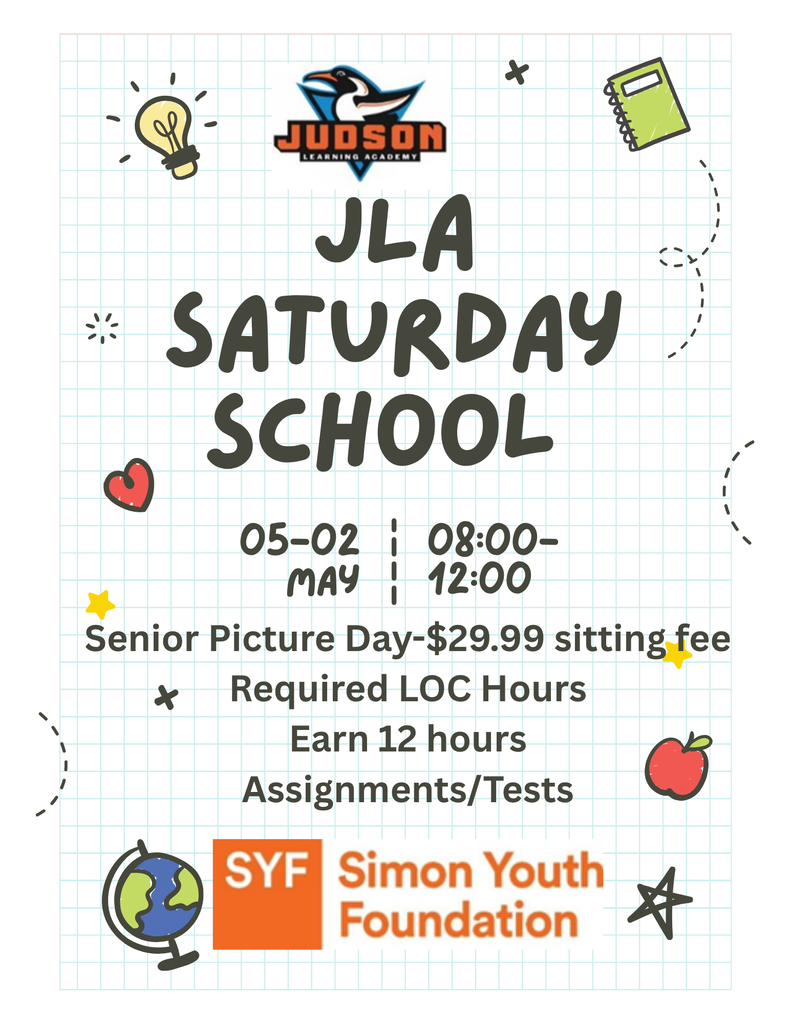 JLA Saturday School May 2, 2026