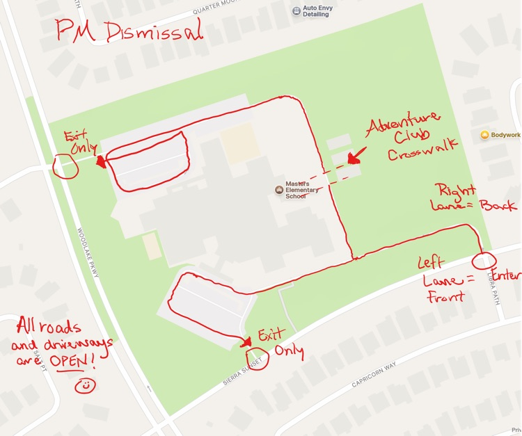 map of school and routes