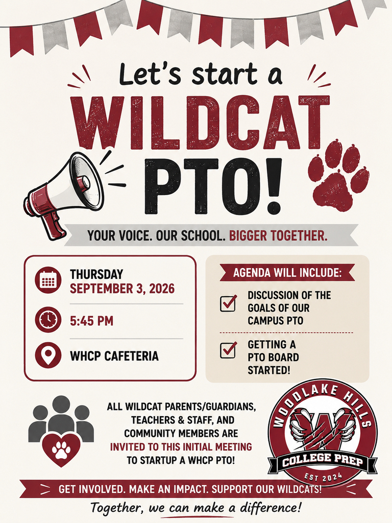 A flyer for a PTO interest meeting at Woodlake Hills on September 3.