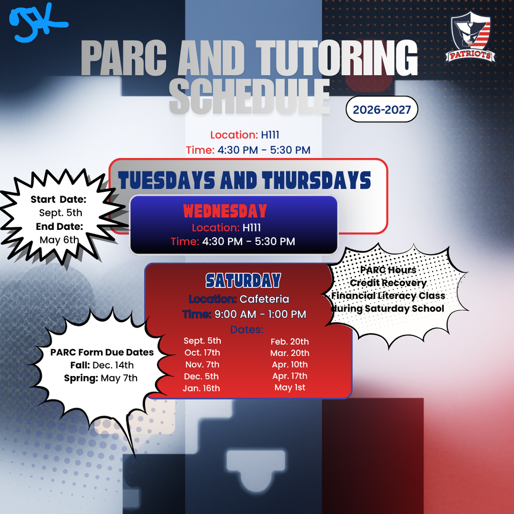 PARC hour information on dates, times, and location