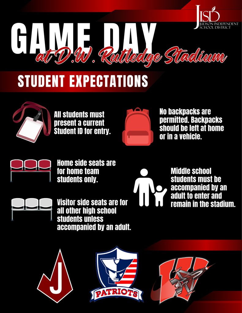 stadium student rules that match readable text