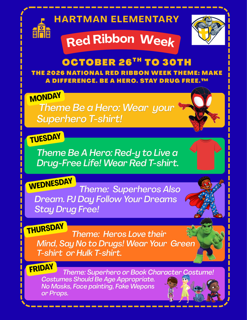 #redribbonweek #hartmanelementary