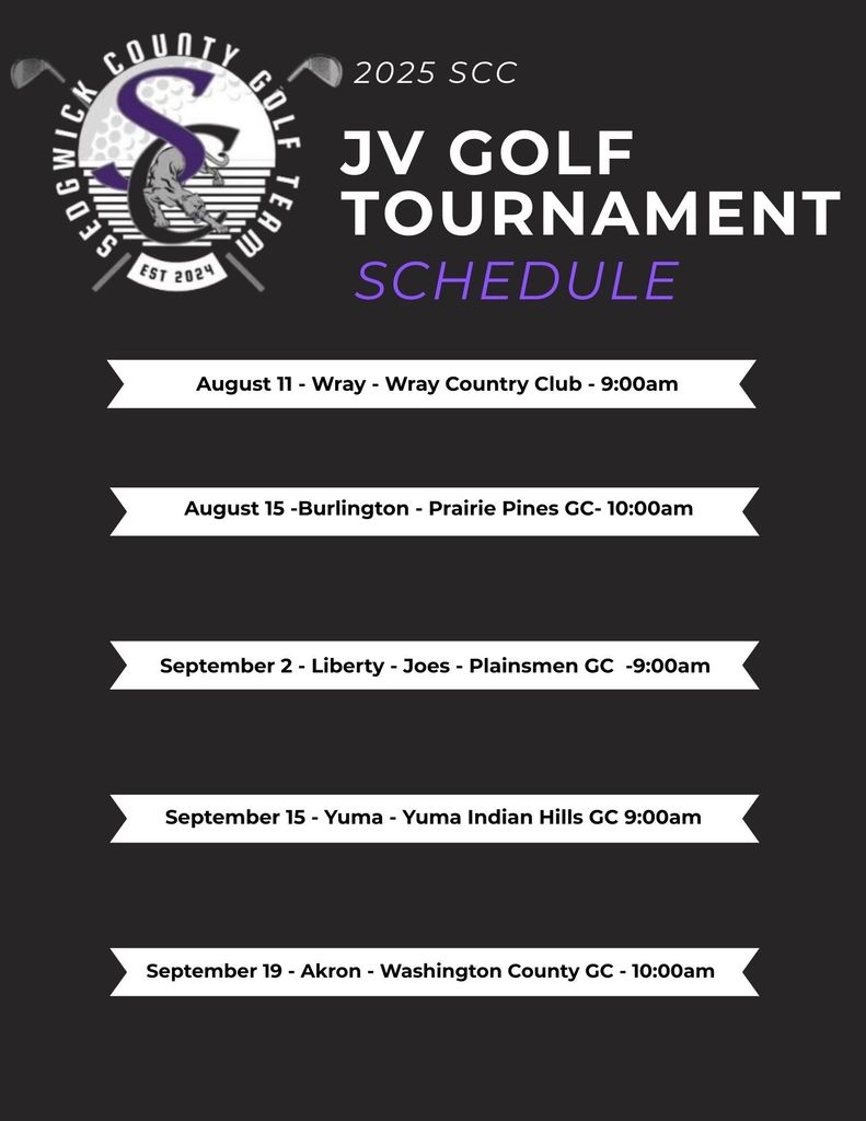 JV Golf Schedule