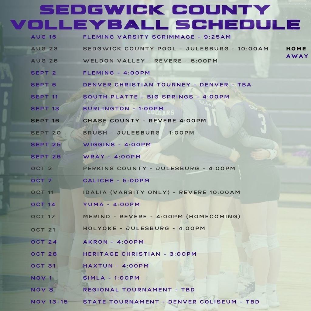 Volleyball Schedule