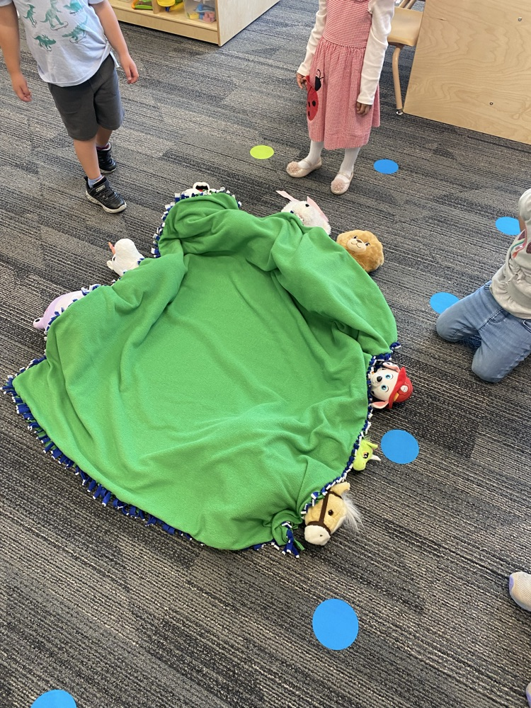 stuffies tucked in for their sleepover at school