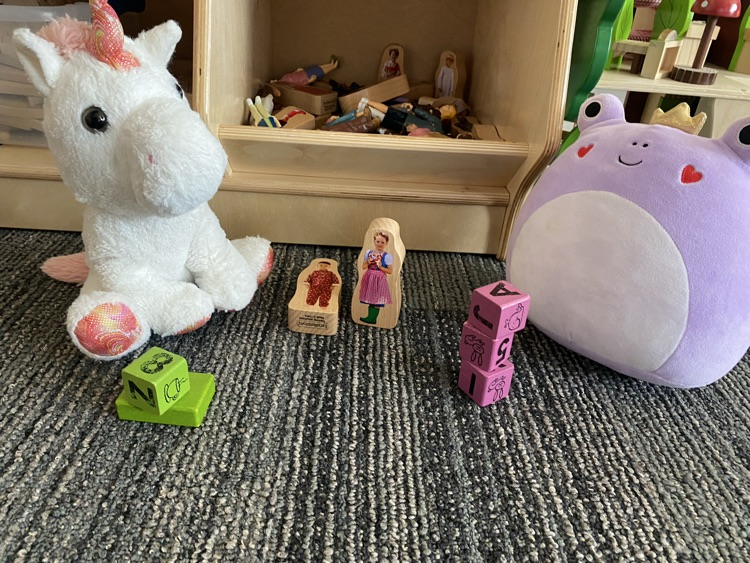 stuffies playing while having their sleepover