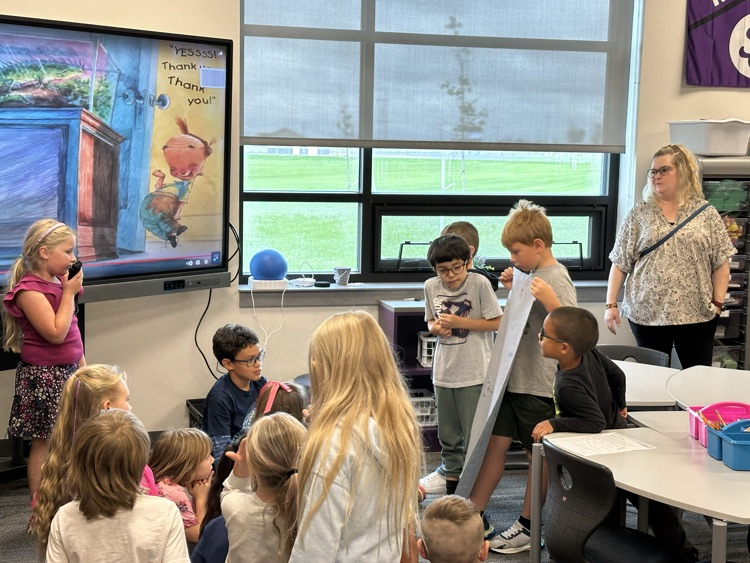 Presenting their posters