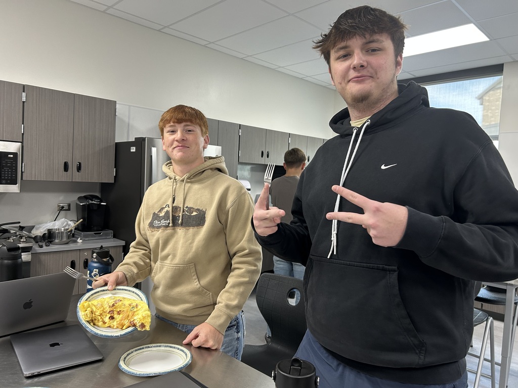 Eggs are a rich source of protein. Students in Family Consumer Science use eggs to make omelettes, scrambled eggs, and deviled eggs.